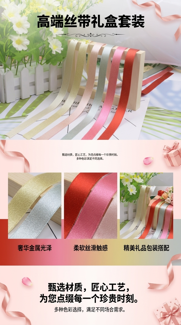 DIY装饰织带材料包弹力包边带罗纹带丝带彩色可裁剪手工制作素材详情1