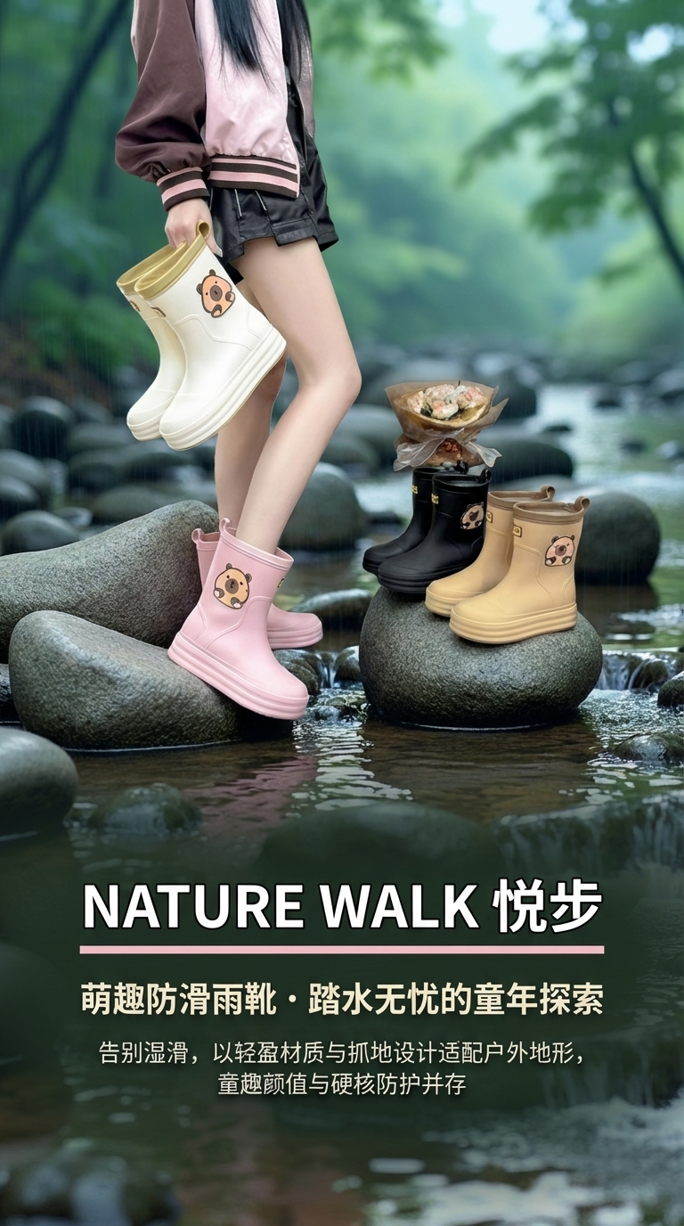女式雨鞋838高筒时尚女士农村雨靴夏天详情1