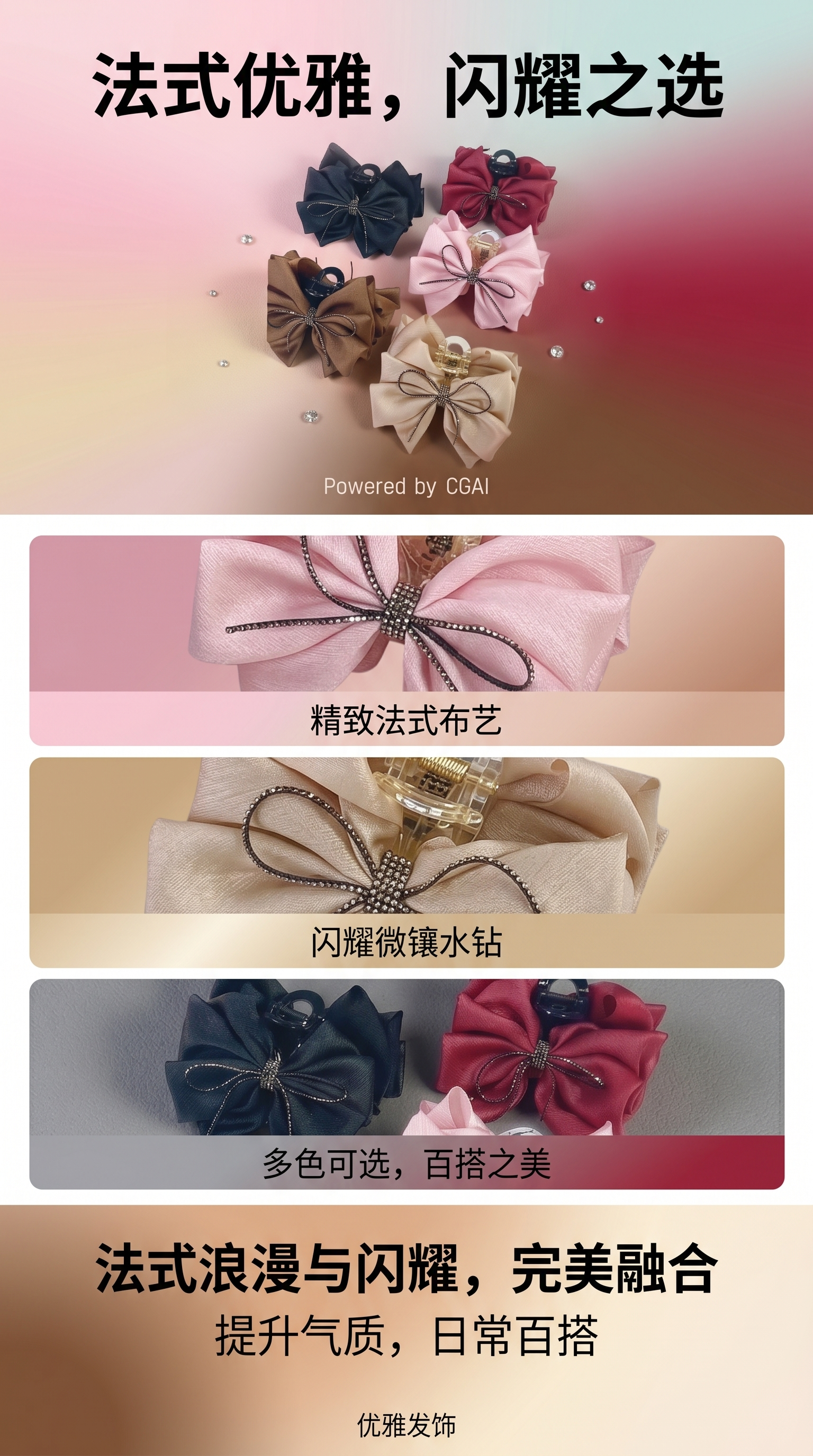 鲨鱼夹抓夹发卡发饰大号加厚防滑发夹女款工具详情1