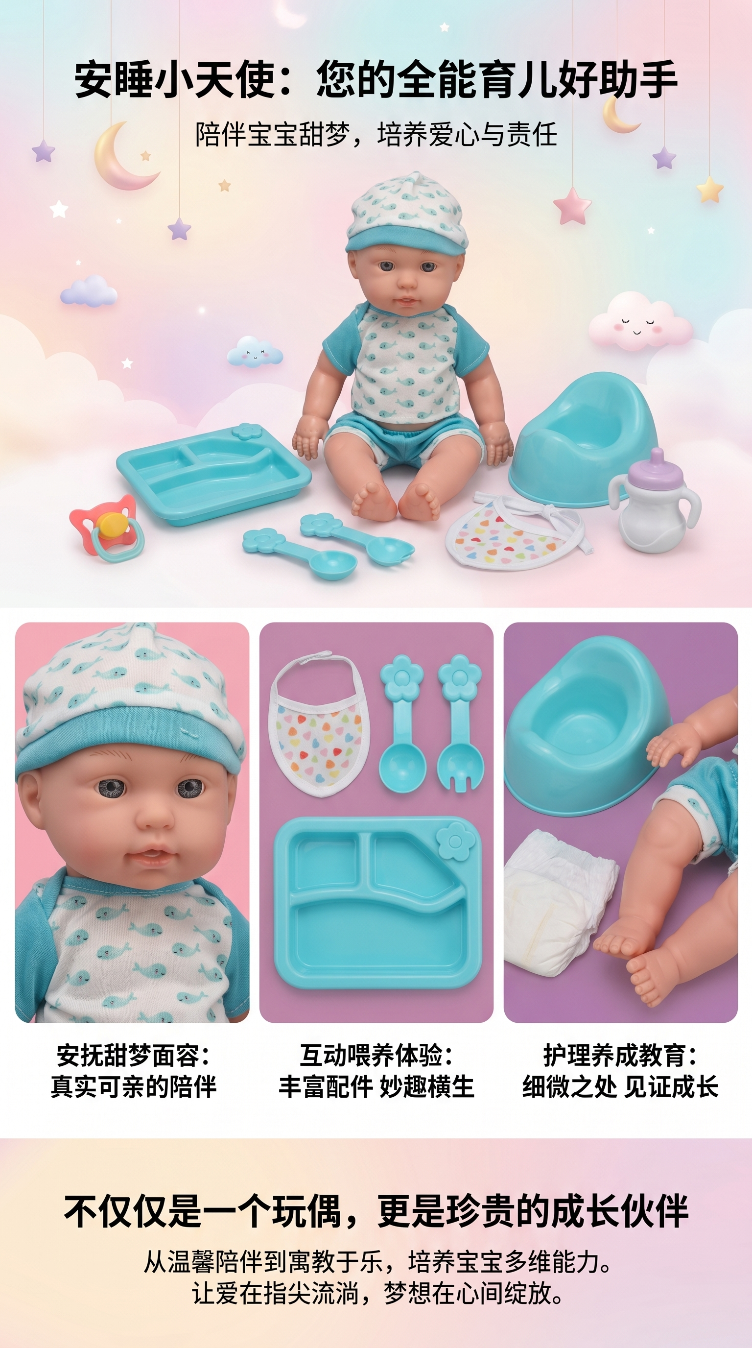 BabyDoll baby toy dolls with soft rubber simulation can be dressed up as cute and fun girl gifts pic 1
