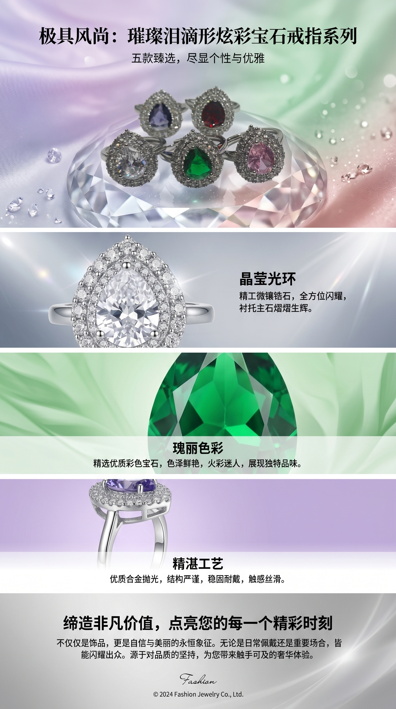 复古宫廷风红色锆石戒指女外贸欧美爆款首饰彩钻指环蝴蝶形饰品女详情1