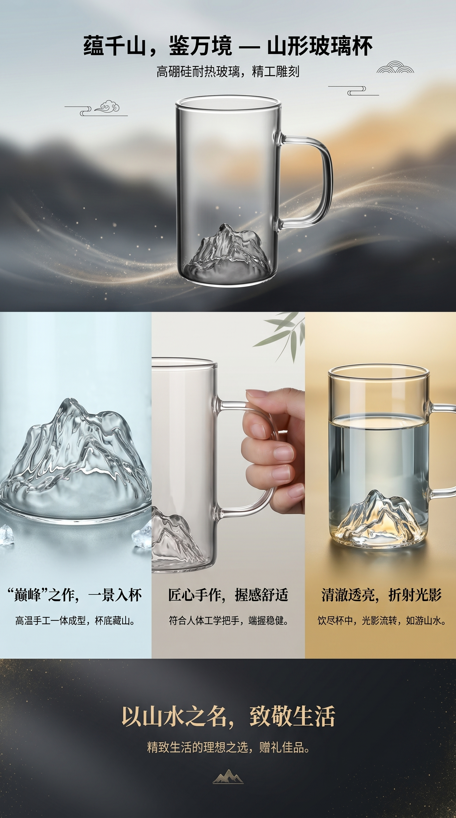 透明玻璃杯 高硼硅耐热防烫水杯家用简约风茶杯092532137详情1