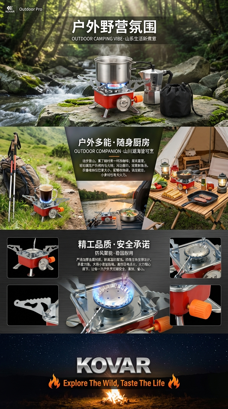 爆款小方炉  户外露营迷你小型便携卡式炉 户外野营炉  燃气炉 便携式折叠小型卡式炉 源头工厂详情3