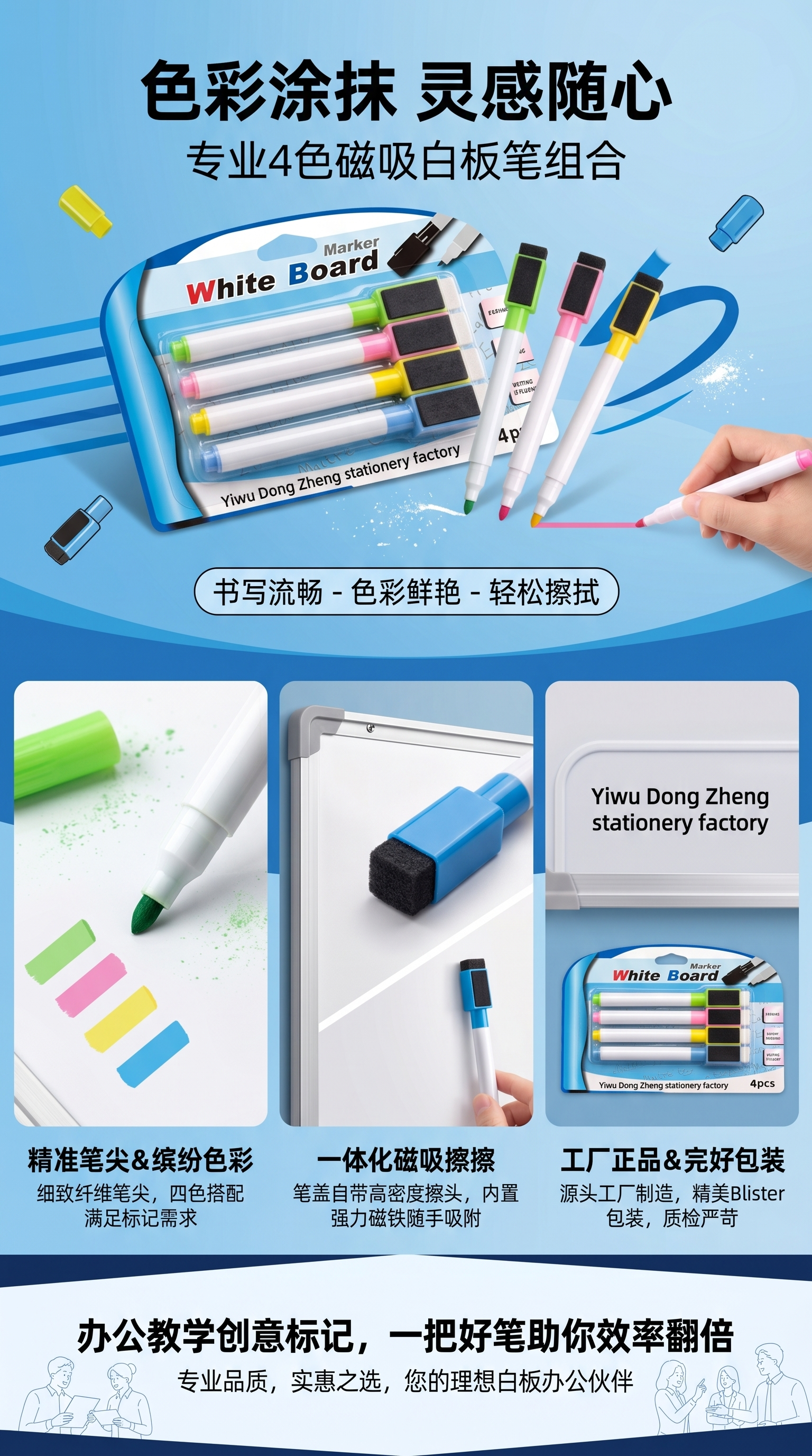 白板笔套装办公教学用白板笔组合装详情1