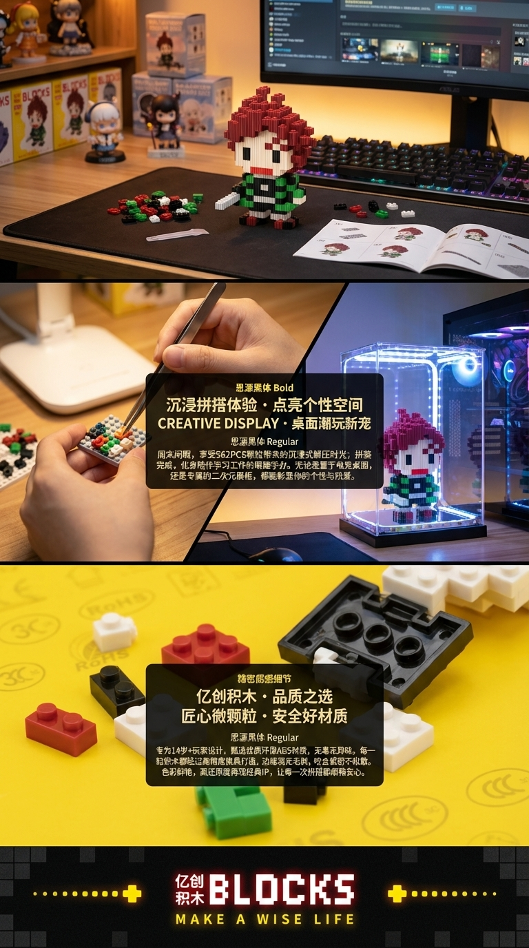鑫哲mn款乐高玩具儿童拼接卡通人物潮流玩具详情3