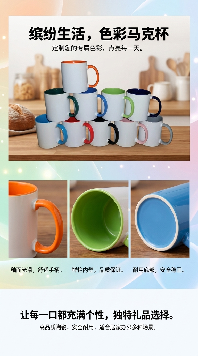 欧陶瓷杯马克杯陶瓷杯杯子优雅设计耐用详情1