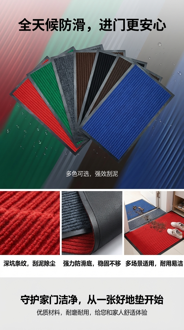 Bathroom floor MATS, door MATS, pvc bath MATS, anti-slip, absorbent, soft and durable, cross-border e-commerce wholesale, factory direct sales pic 1