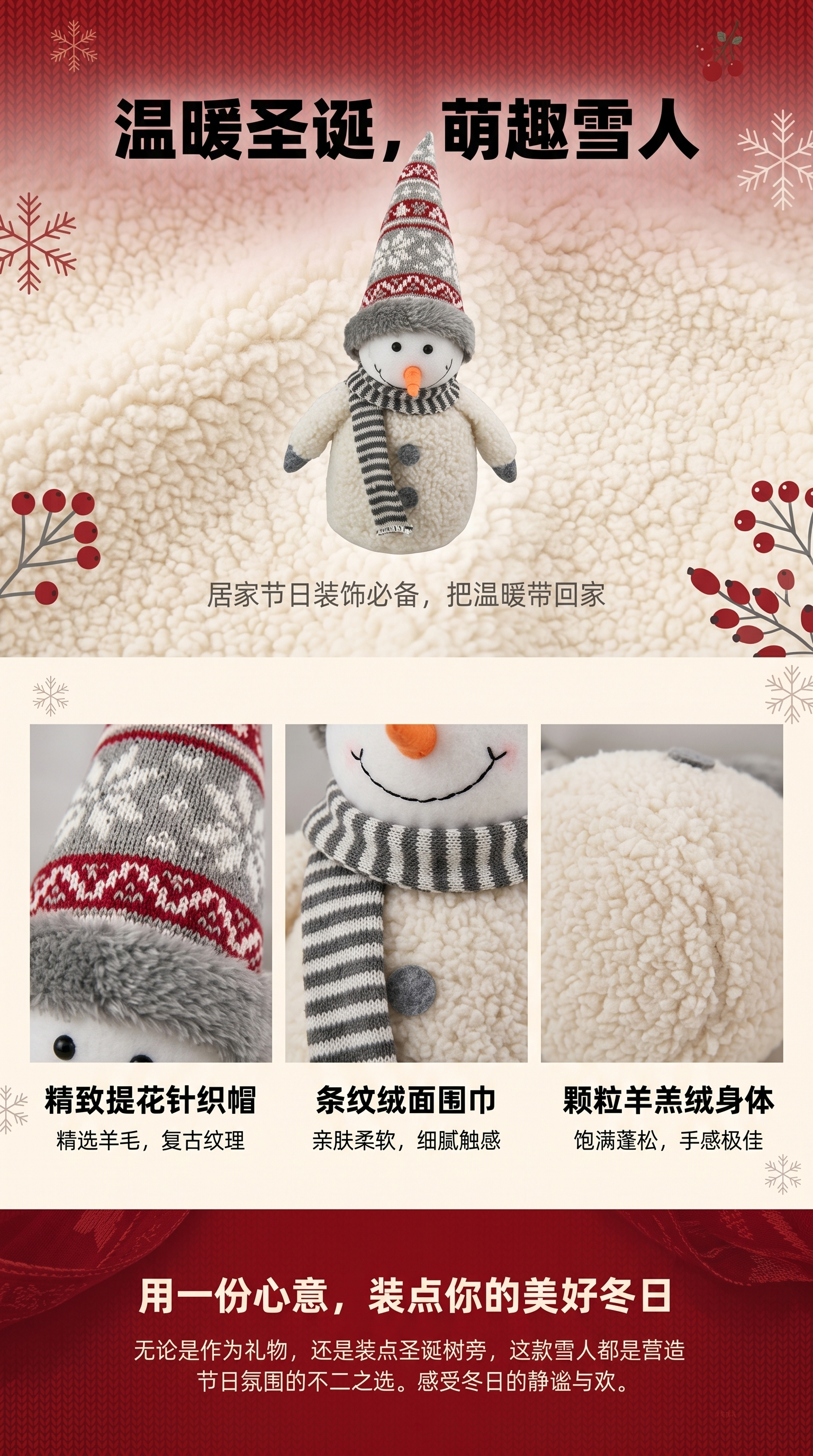 圣诞节装饰品雪人娃娃公仔圣诞树下摆件商场橱窗场景布景圣诞礼物详情1