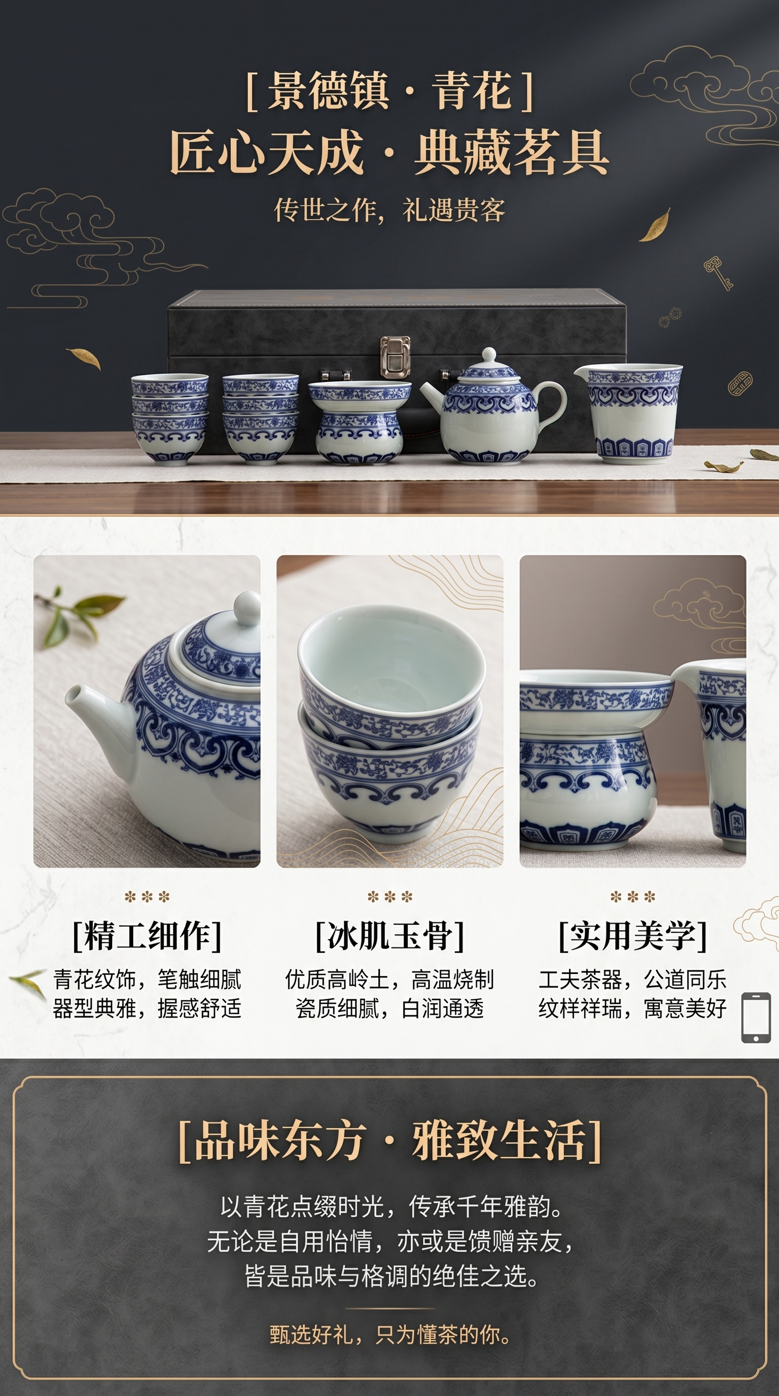 青花瓷茶具套装 茶具 陶瓷功夫茶具礼盒装134755999详情1
