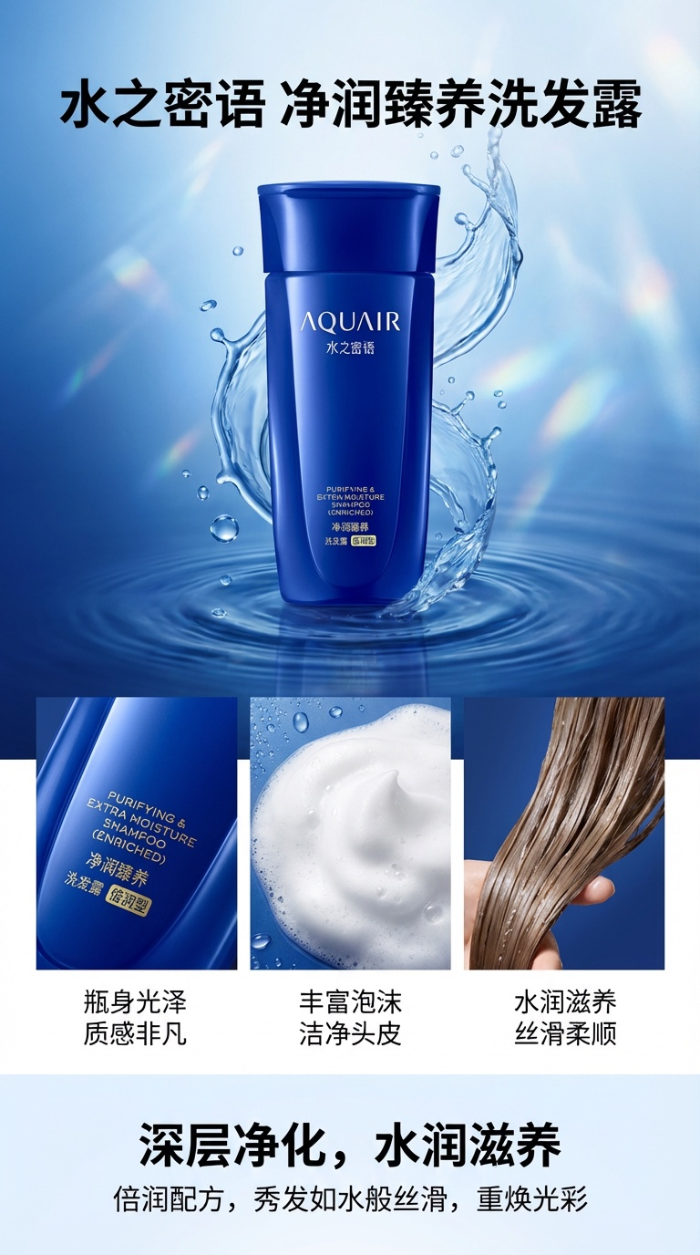 水之密语净润臻养洗发露(倍润型)200ml详情1
