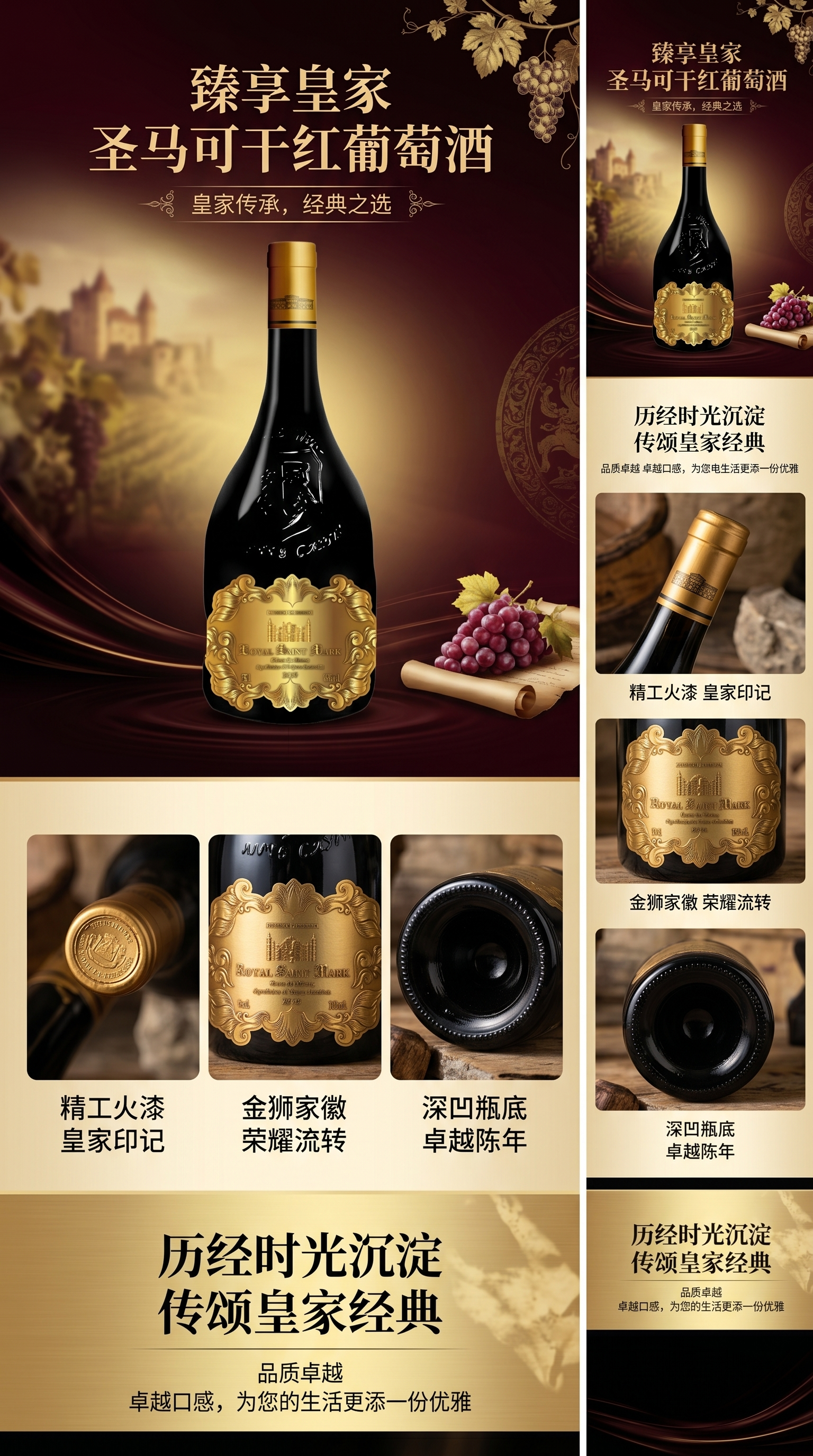总统红酒马爹利蓝黑色红酒礼盒葡萄酒090401305详情1