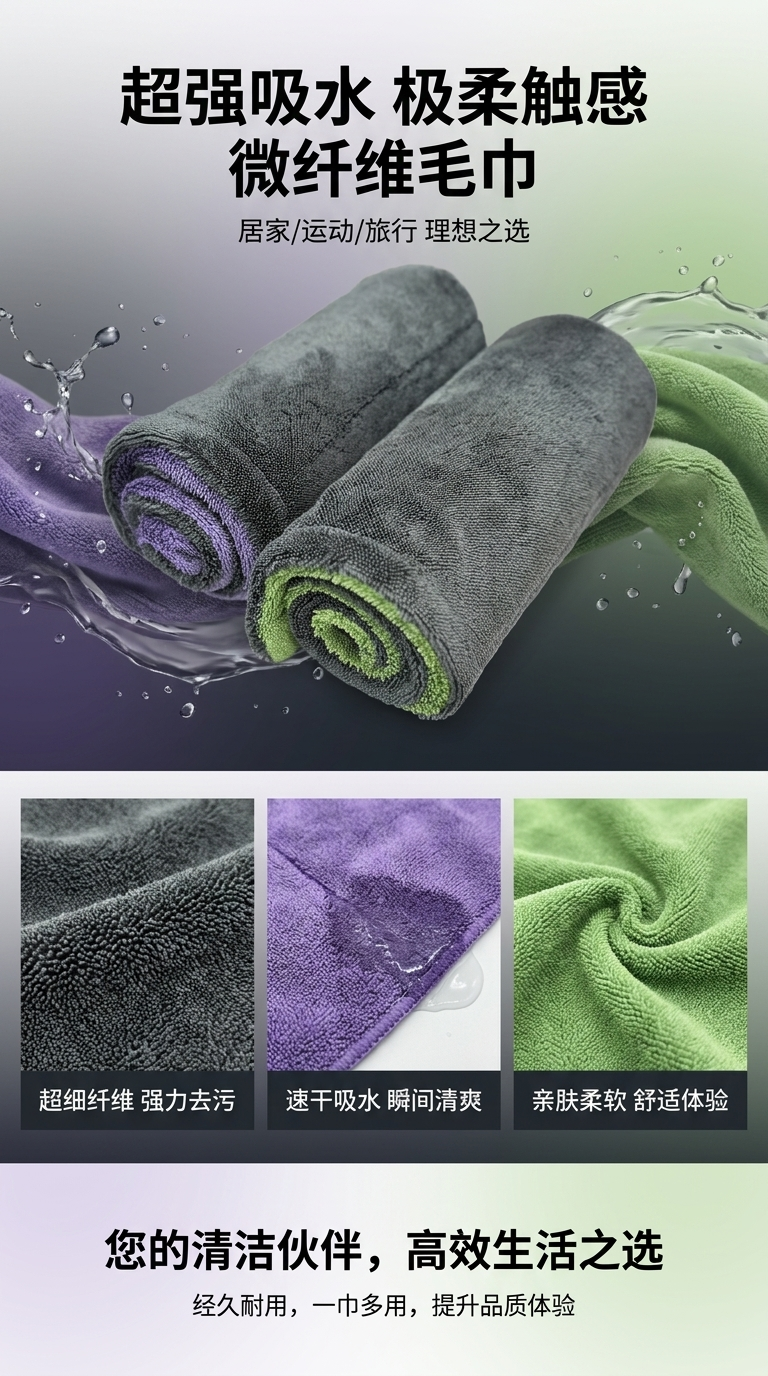 Yilusi ultra-fine fiber car wash braid towel, made of high-density ultra-fine fibers woven into a soft braid texture, has strong water absorption and retention capacity. It leaves no marks when cleaning cars, does not scratch paint, does not shed fibers or fluff, and is flexible, wear-resistant and easy to use pic 1