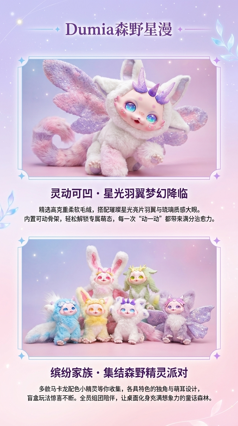 MAYTREE Fantasy Creature Blind Box Trendy Toy Gift DUMIA Seno Starman Plush articulated figurine Doll pic 2