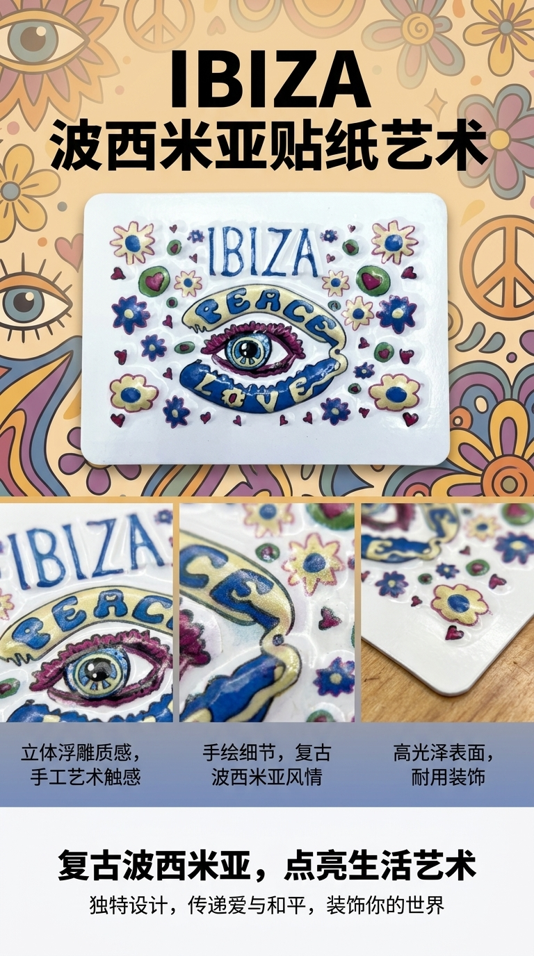 IBIZA和平之眼主题装饰画磁贴客厅墙面装饰画详情1
