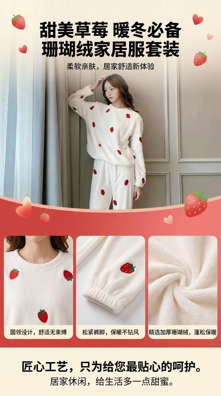 童家莫代尔棉睡衣拉架宝宝儿童分体家居服婴幼儿衣服详情1