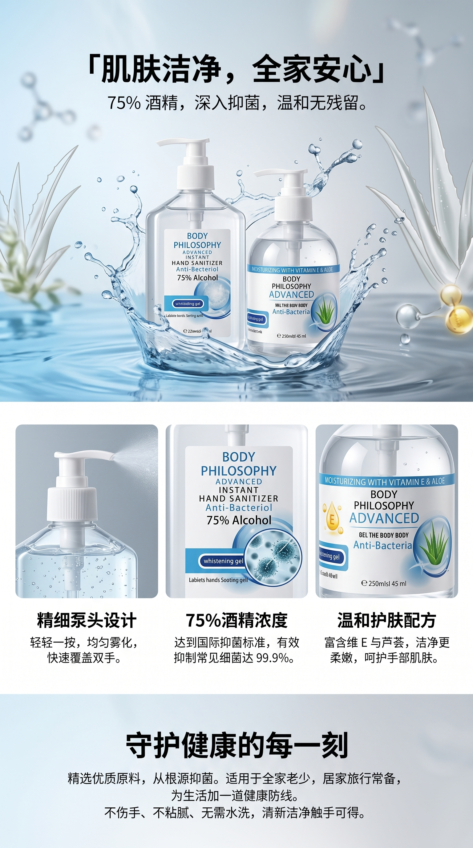 佳洁士茉莉清香洗手液500ml 滋润去渍抑菌清新香味详情1