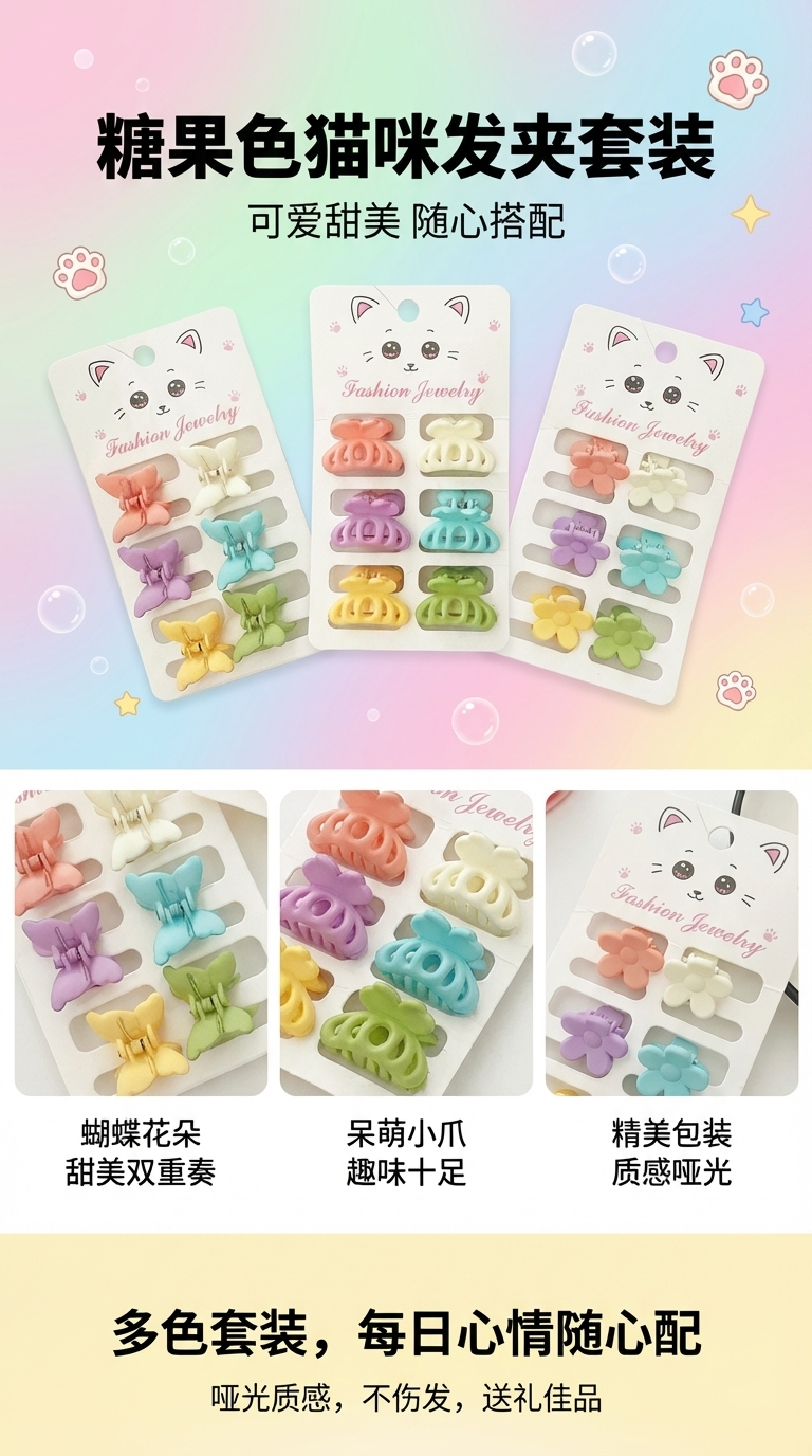 鲨鱼夹抓夹发卡发饰女时尚百搭发夹韩版简约造型夹详情1