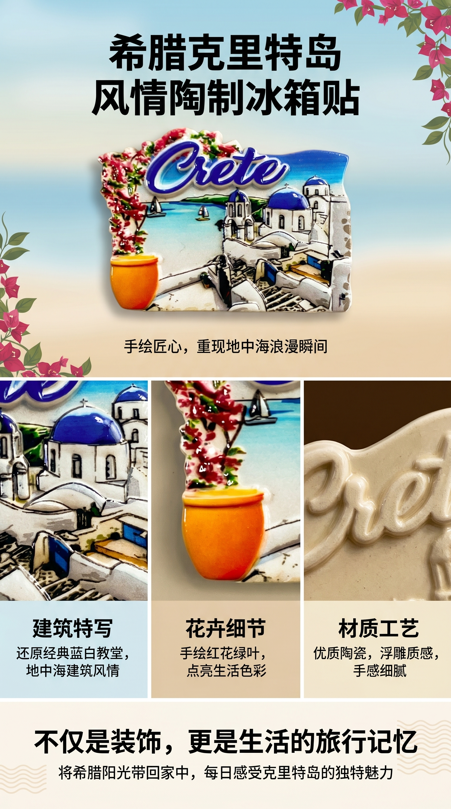 Tourist souvenirs, magnetic fridge magnets, cultural and creative home decoration items pic 1