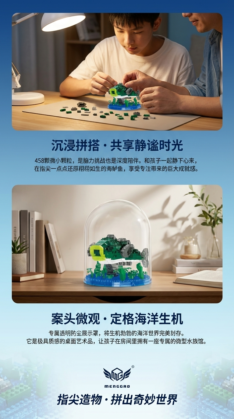 兼容乐高串联微小颗粒积木大盒儿童益智玩具小礼品工厂批发鱼详情3