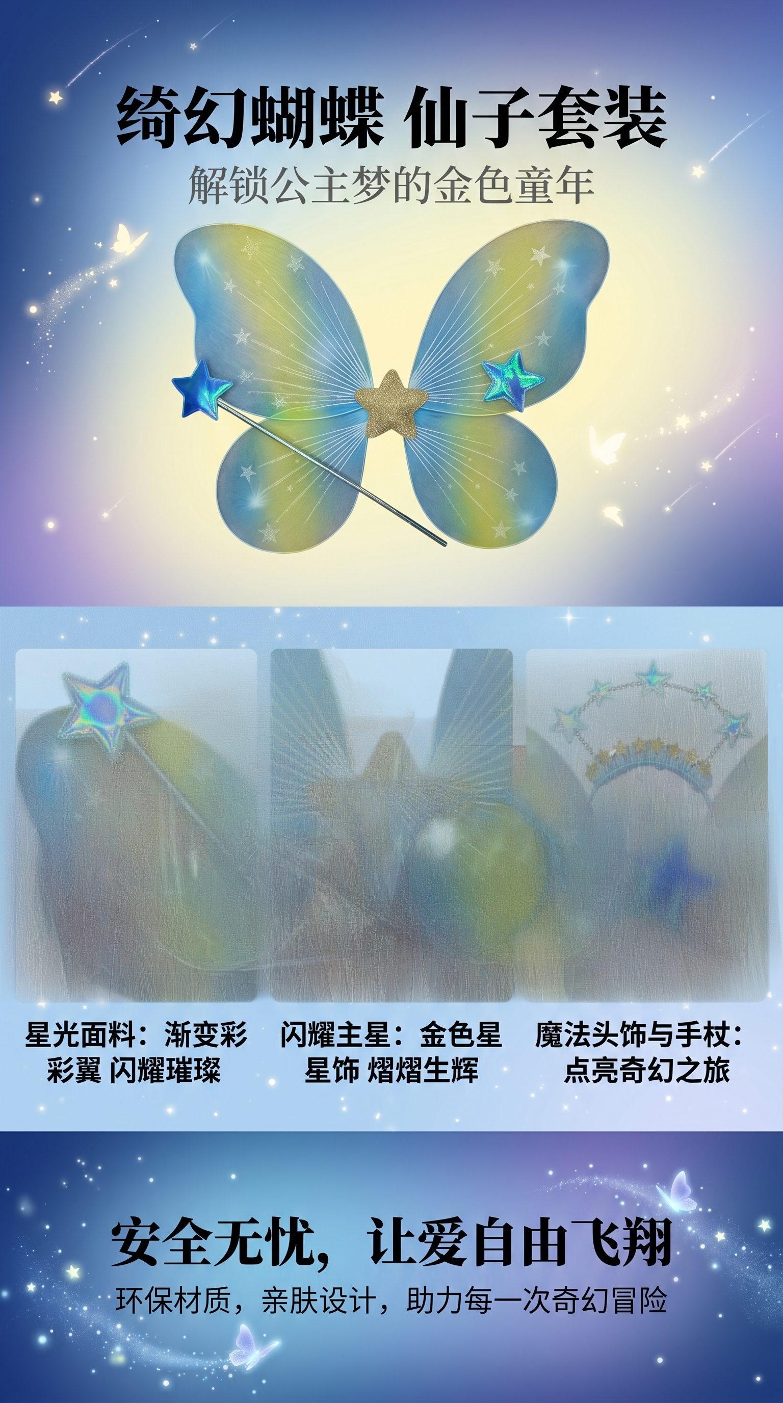 魔法翅膀儿童服装梦幻飘逸款童装女童男童春夏装详情1