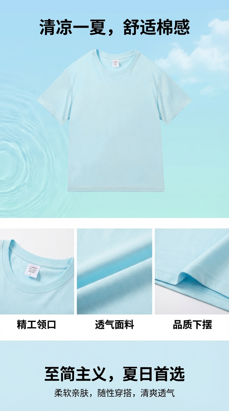 Trendy men's short-sleeved T-shirts, breathable and sweat-absorbing casual clothes pic 1
