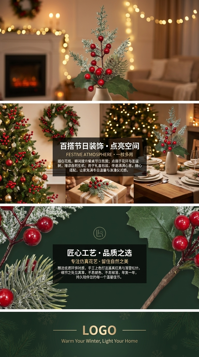 索特圣诞花环电动圣诞老人装饰品圣诞用品详情3