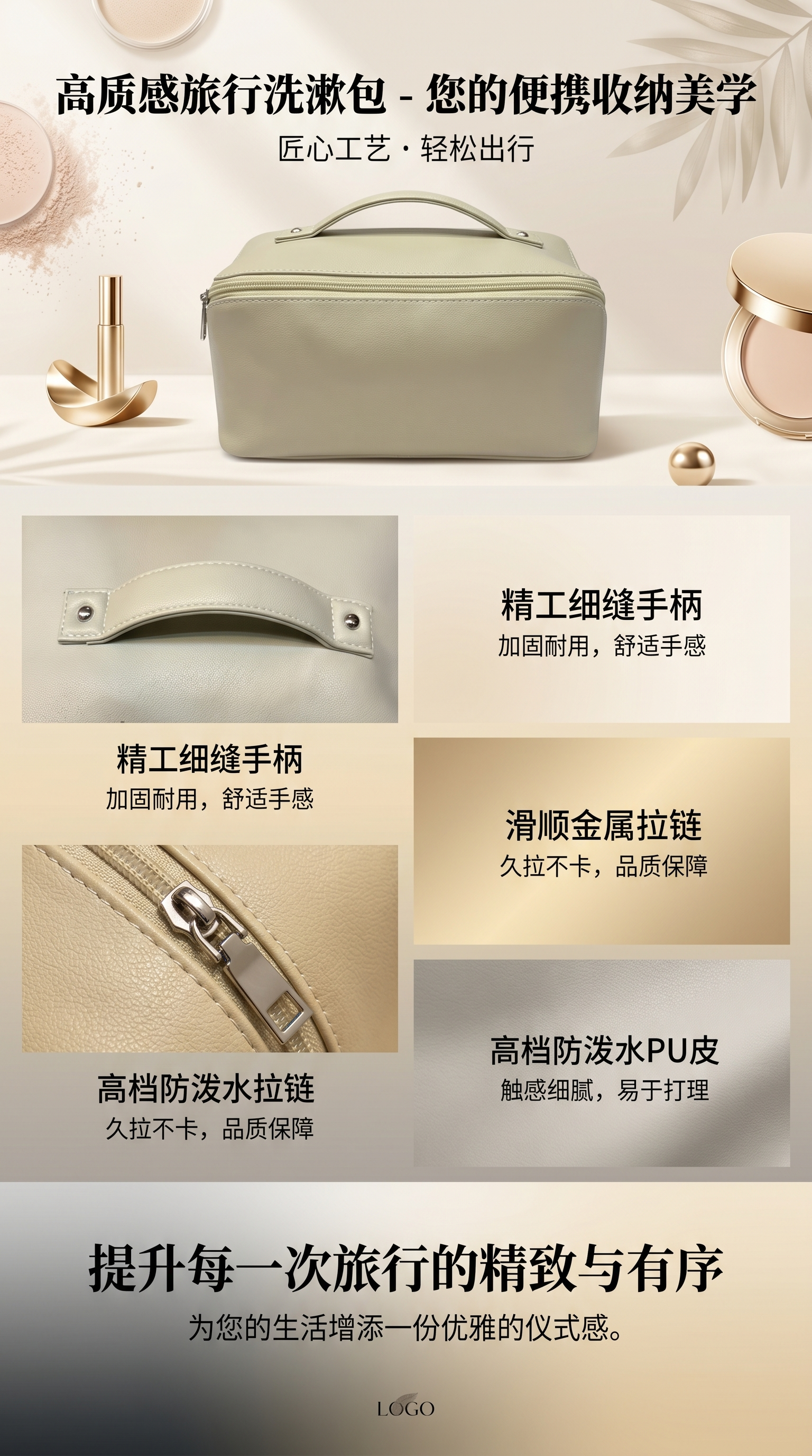 浅绿色皮革手提包简约通勤女士大容量包包162100306详情1