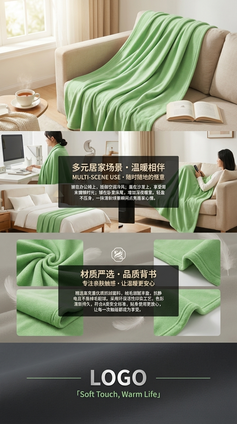 源头工厂 多规格单面单双刷摇粒绒面料 卫衣外套家纺摇粒绒布批发 详情3