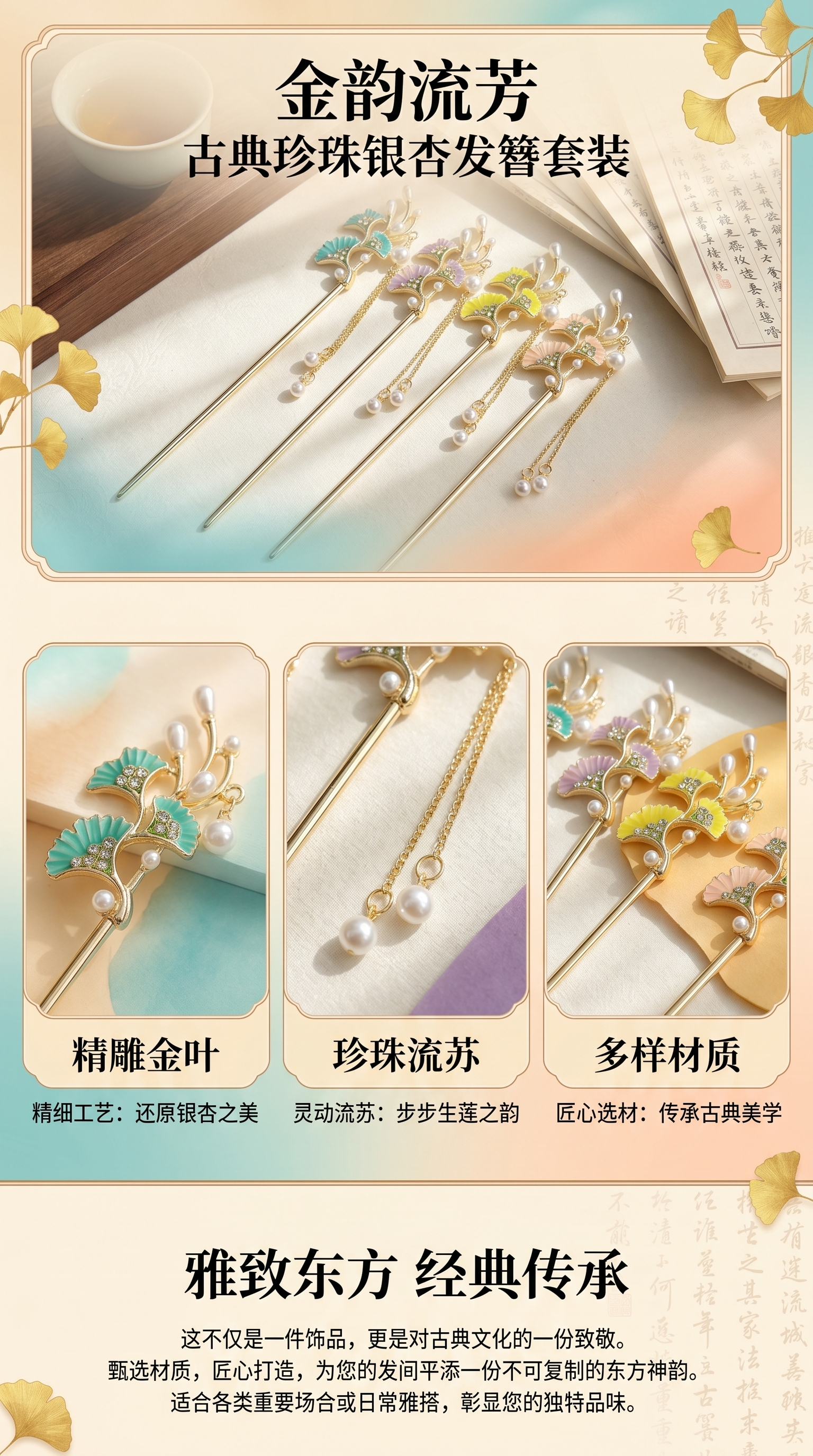 发簪发夹螺钿胸针手工diy材料饰品仿烧蓝点翠团建活动礼物详情1
