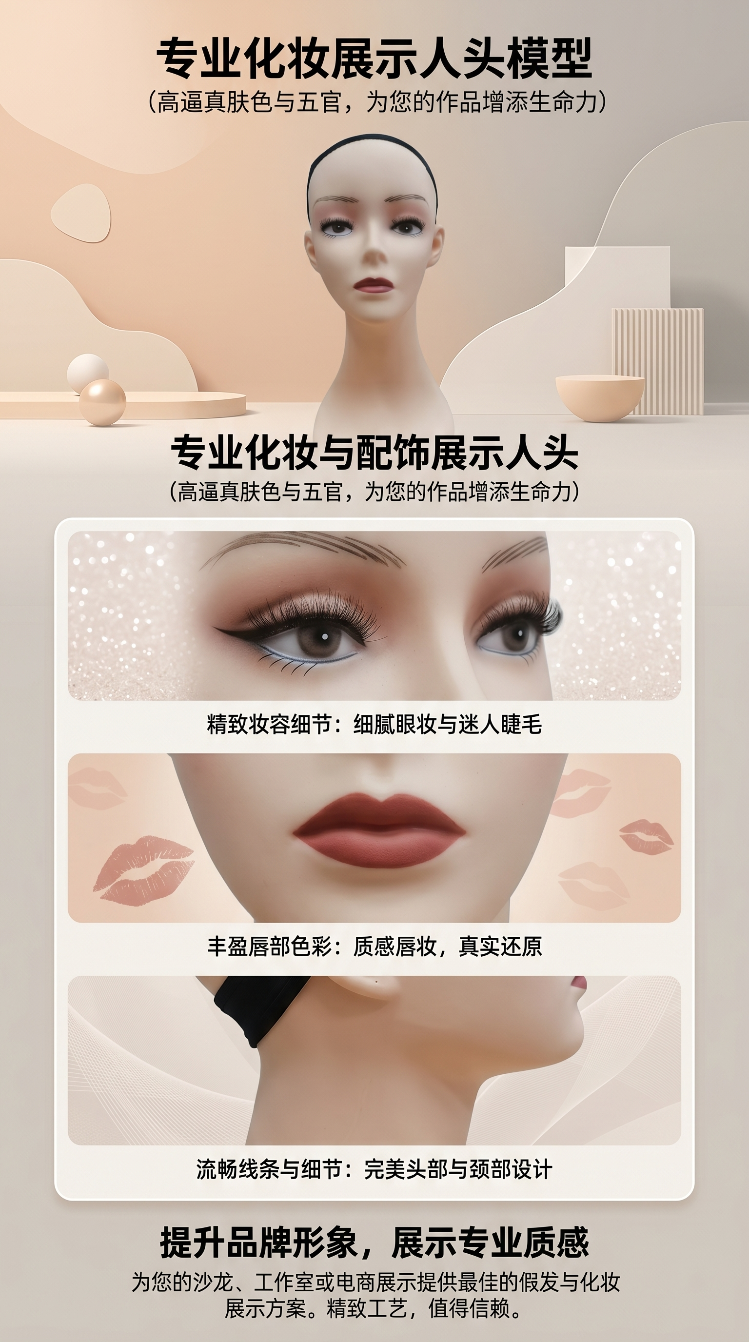 人台女模特展示头人体模特头模特专用头像模特头模特头模特展示头141108525详情1