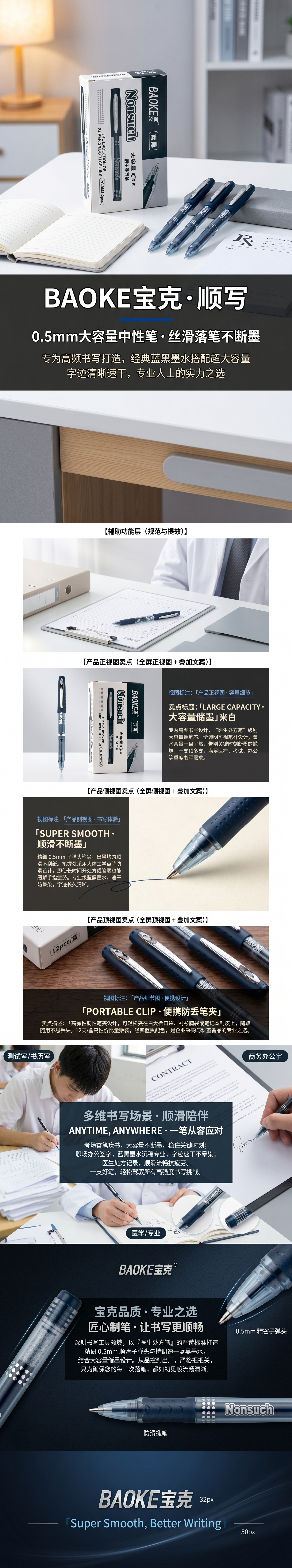文具中性笔书写流畅学生办公用品详情1