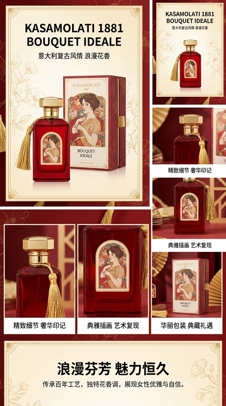 KASAMOLATI香水瓶包装盒礼盒装优雅设计精美送礼详情1