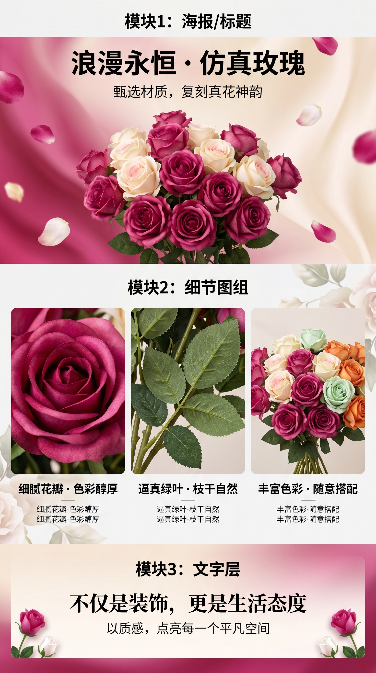 玫瑰花束鲜花永生花礼盒送女友生日礼物浪漫表白花束详情1