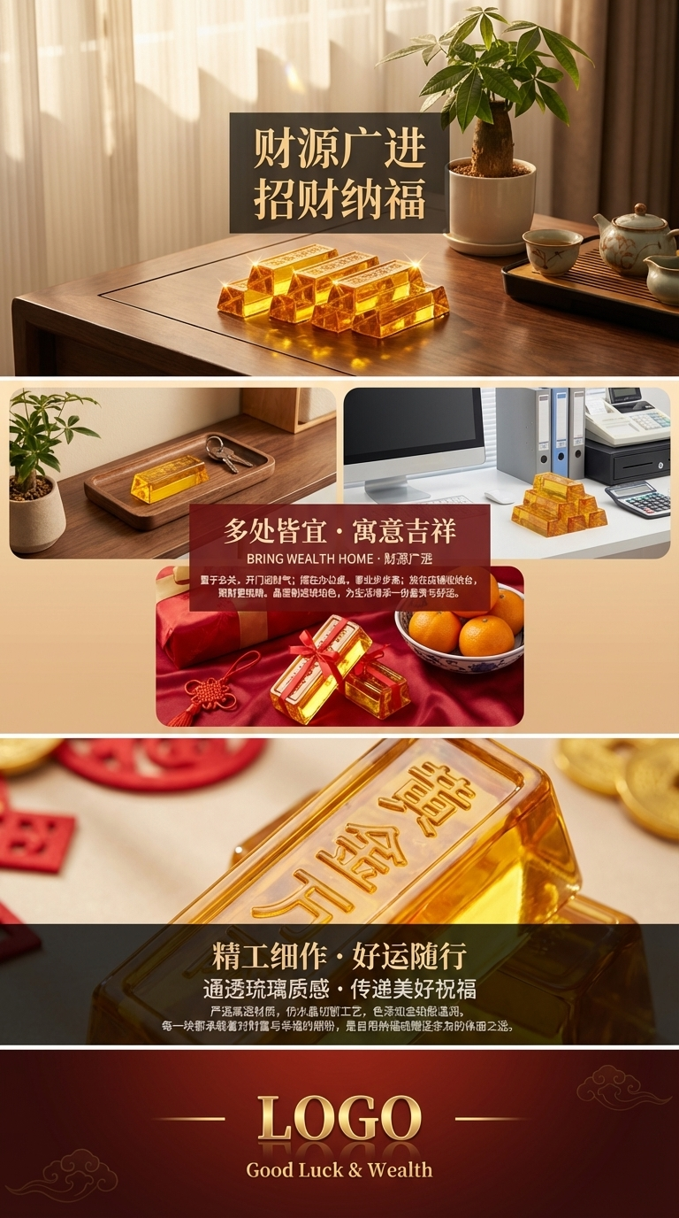 厂家批发零售水晶金条金砖琉璃水晶金条工艺品黄水晶金条黄晶礼品工厂直销玻璃水晶摆件办公装饰摆件详情3