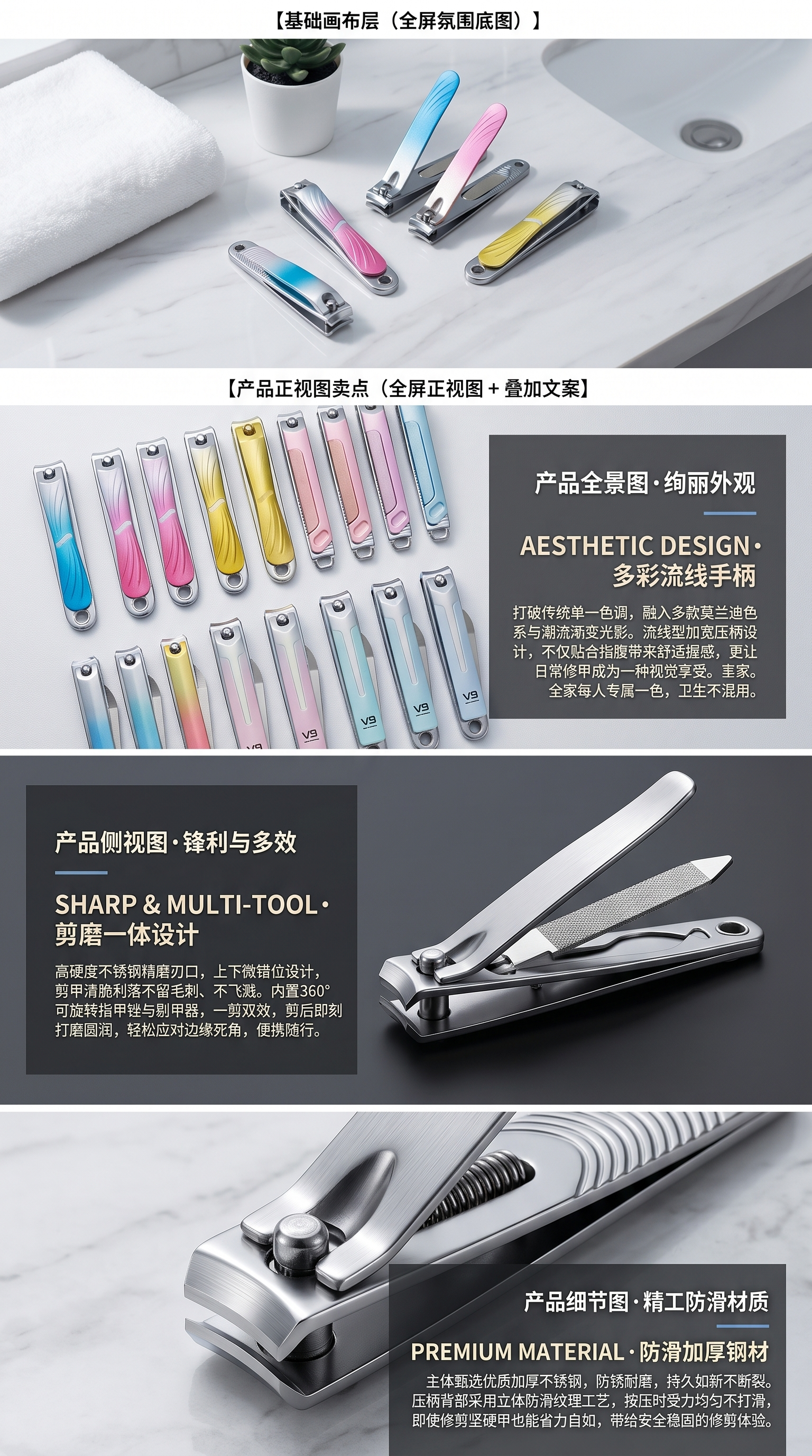 彩色指甲剪多功能修剪器家用美甲工具指甲剪133221884详情2