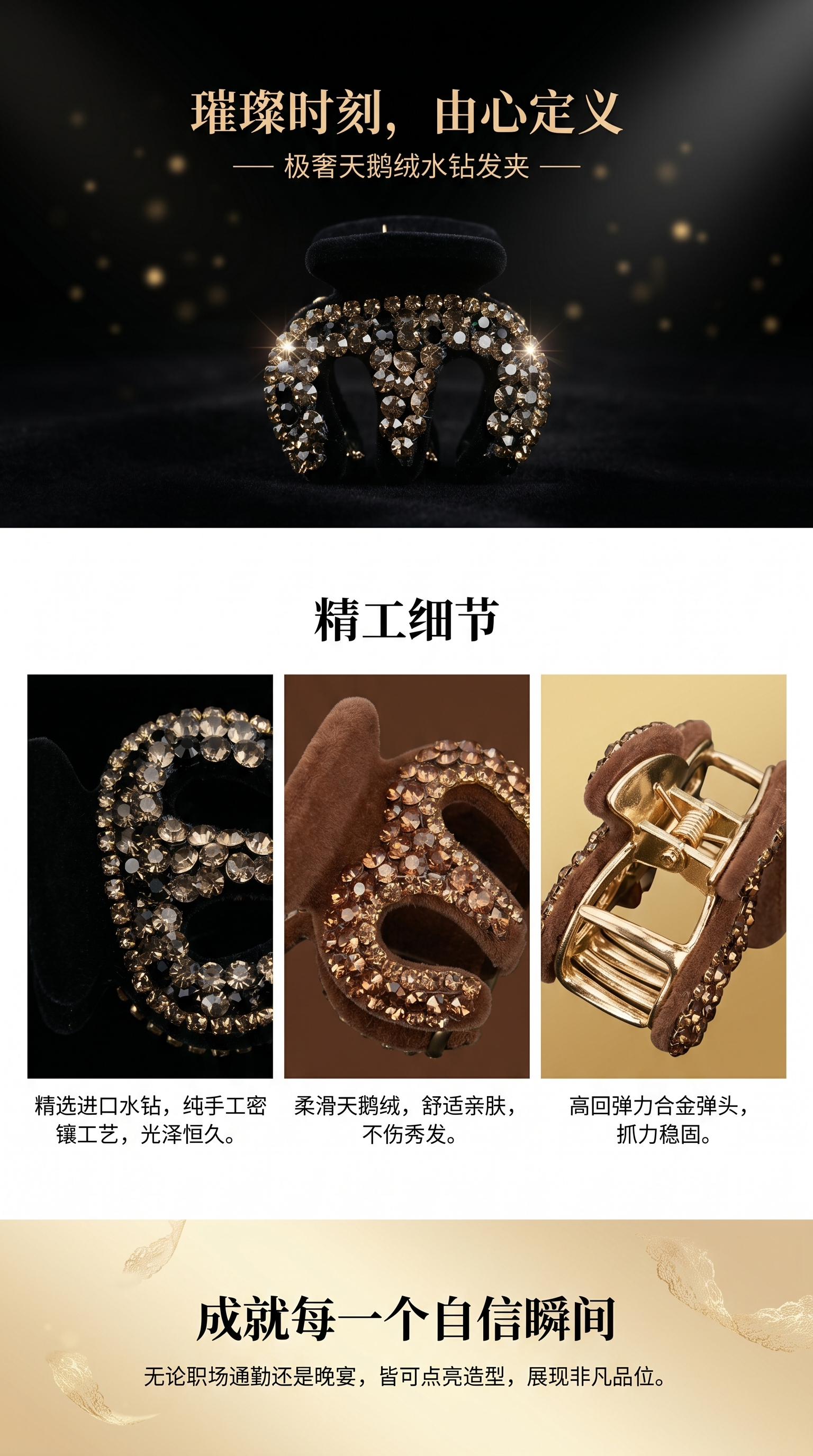 装饰性发夹鲨鱼夹鸭嘴夹抓夹发卡多款可选详情1