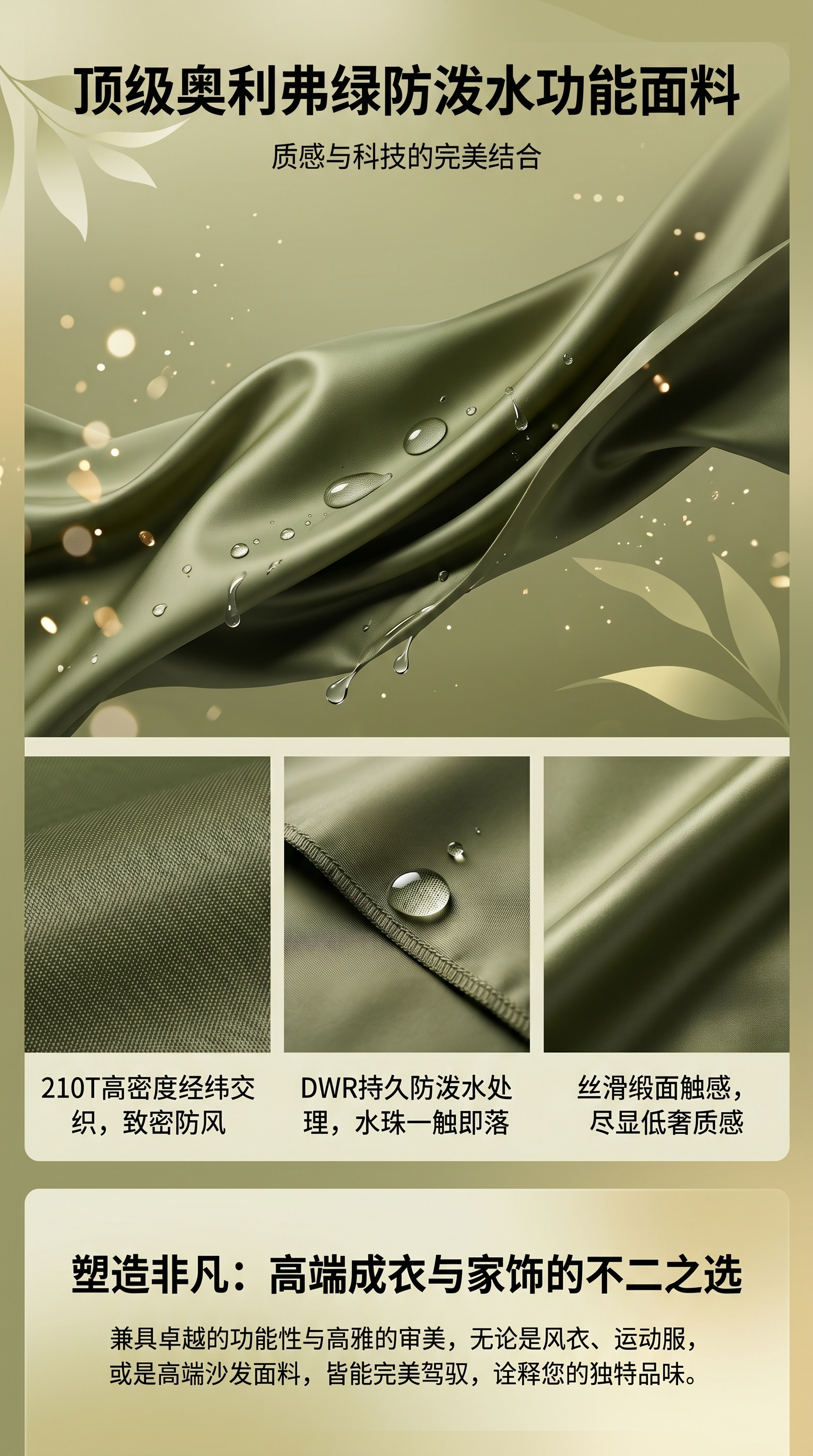 橄榄绿色棉麻布料 透气柔软家居服面料详情1