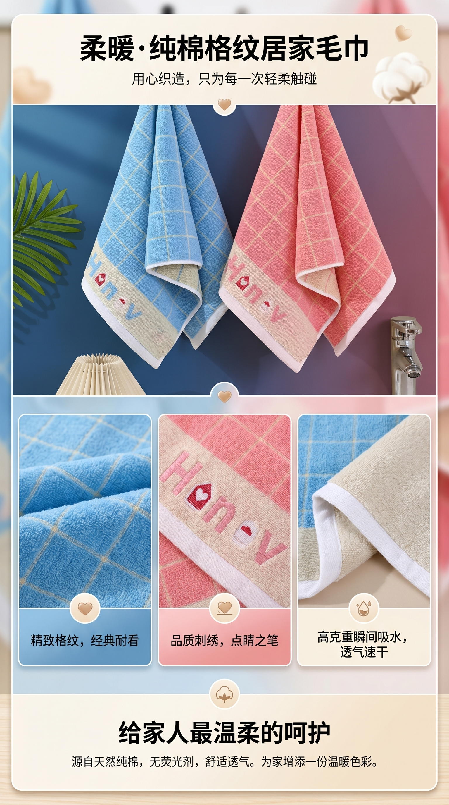 Letter pure cotton towel for bathing, soft and absorbent for both men and women, custom-made household face towel with embroidered LOGO pic 1