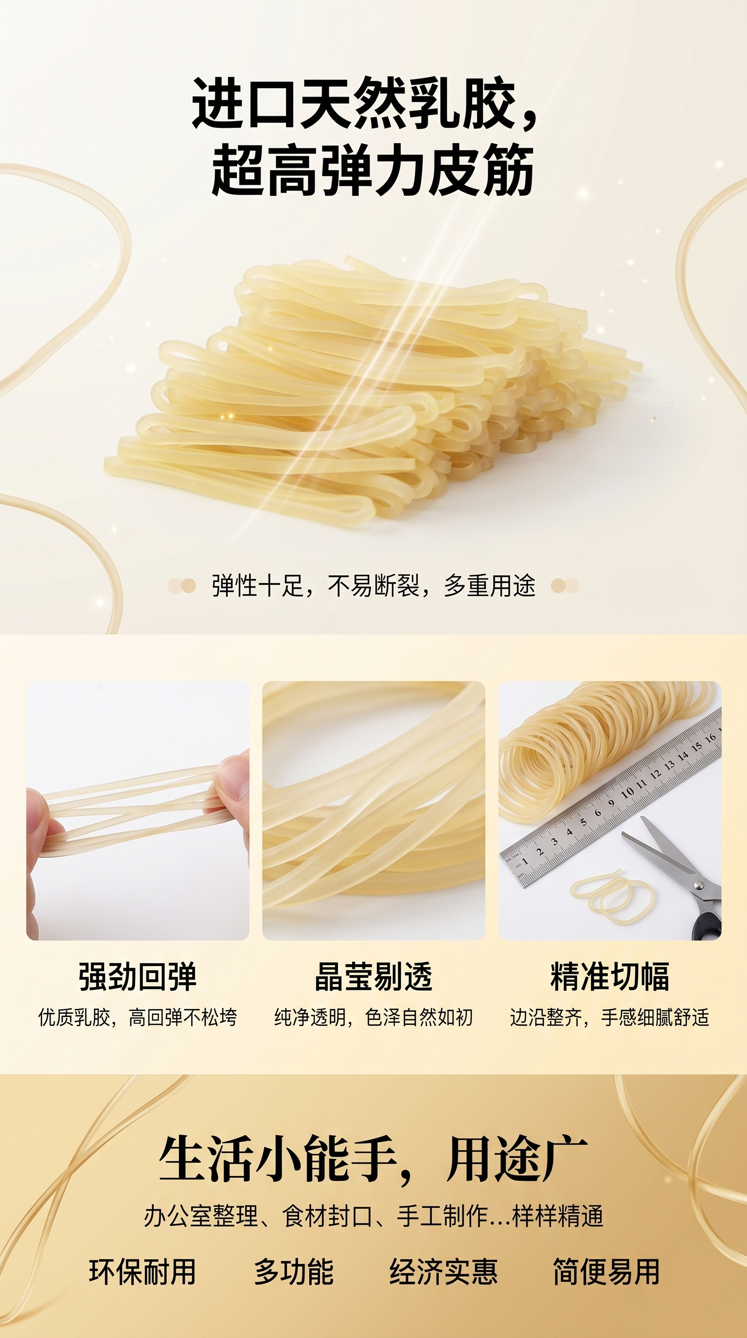Wholesale high-temperature resistant rubber bands, high-elasticity rubber bands, acid and alkali resistant rubber rings, environmentally friendly rubber bands, anti-aging latex rings pic 1