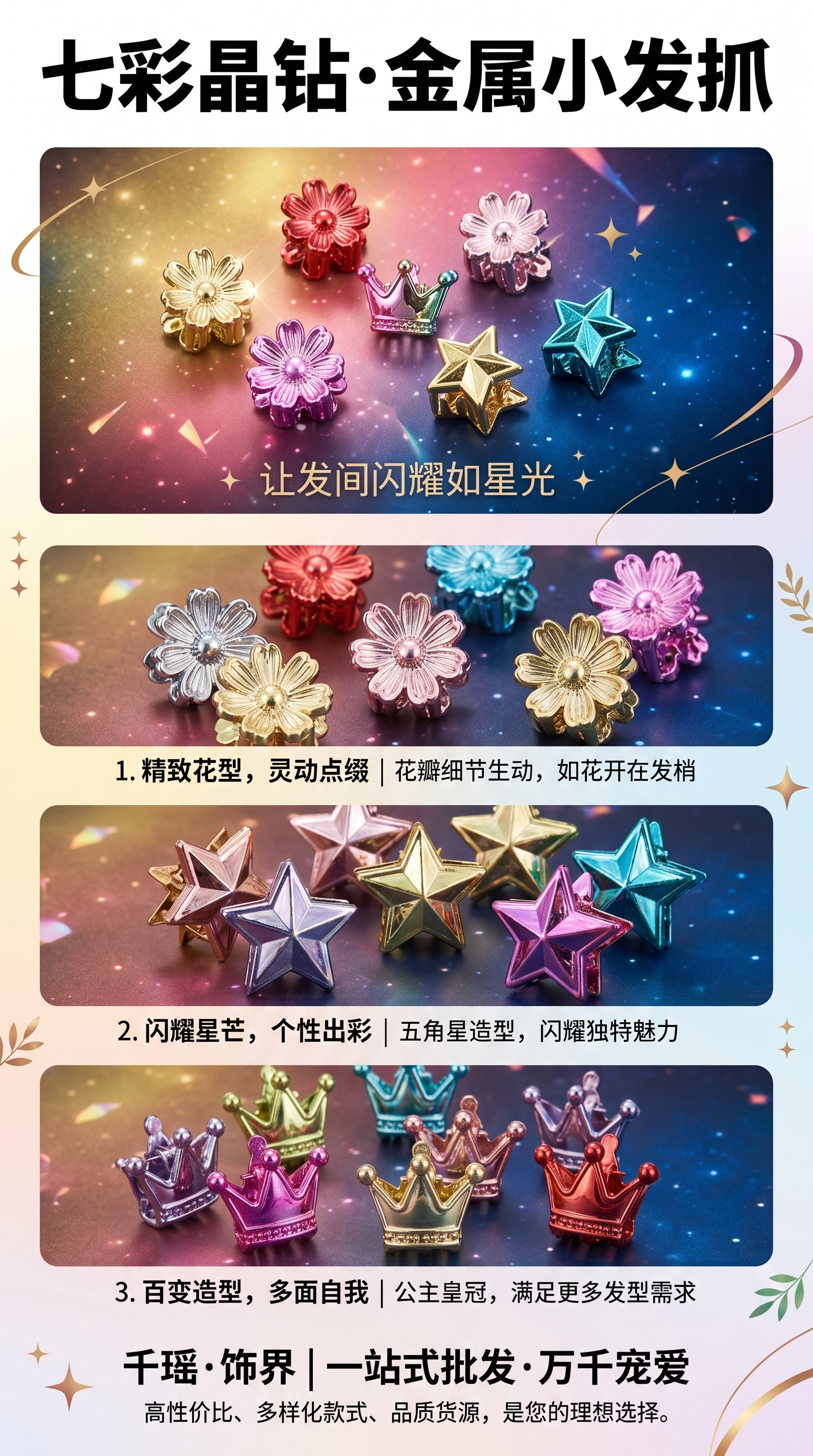 彩色醋酸鲨鱼抓夹 发卡 时尚发夹详情1