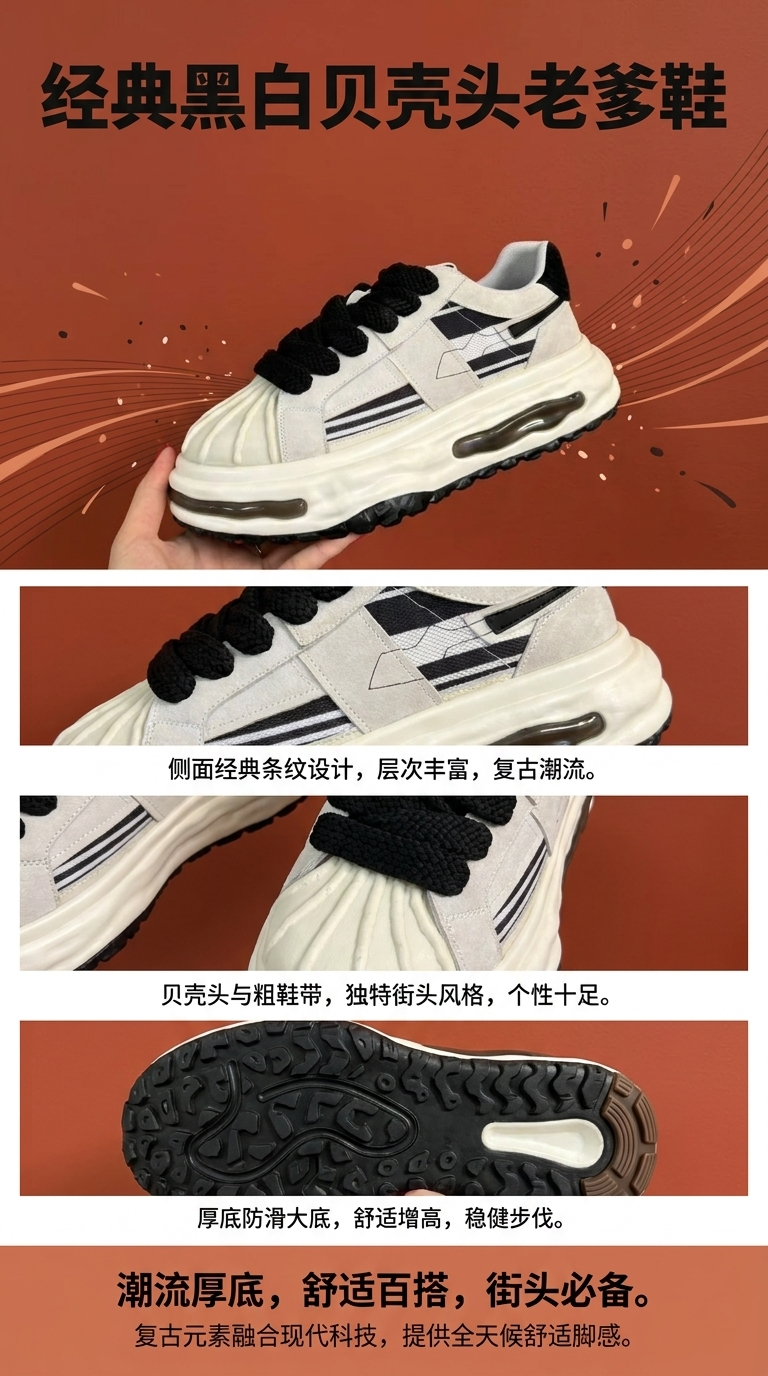Lightweight and breathable running shoes for men and women, comfortable and anti-slip, large size with thickened soles pic 1