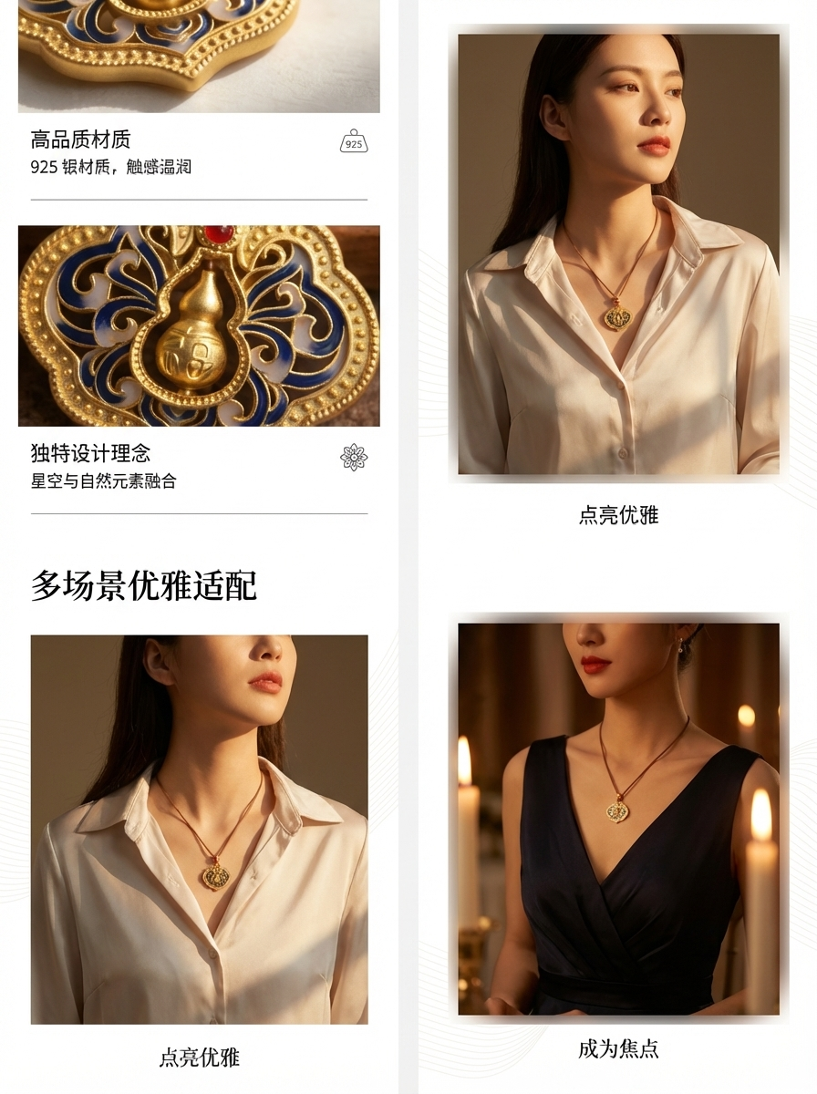 纳福守运葫芦项链详情3