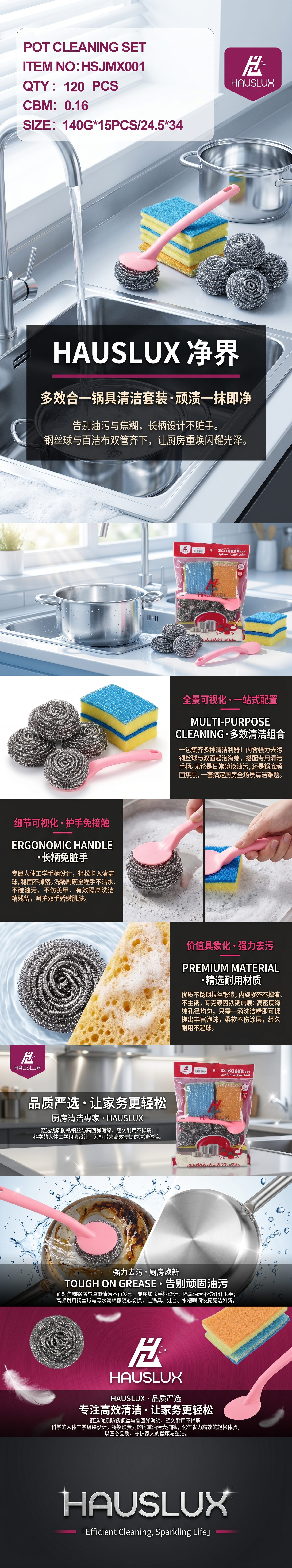 锅具清洁套装清洁工具套装强力去油污高效清洁组详情1