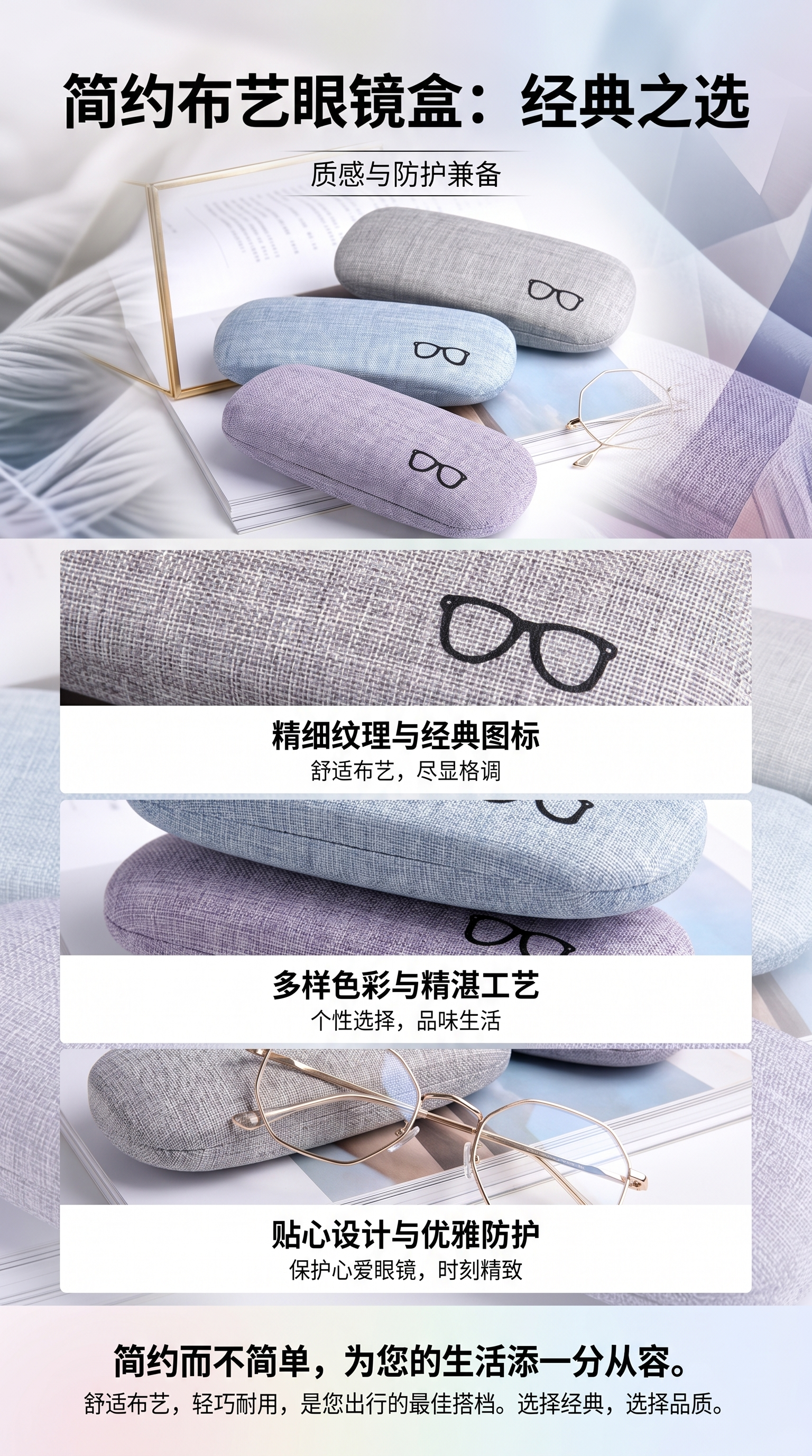 眼镜盒 便携软壳眼镜收纳盒 防刮耐磨保护套092752693详情1
